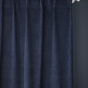 Rideau en velours côtelé à ruflettes