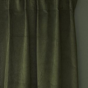 Rideau en velours côtelé à ruflettes