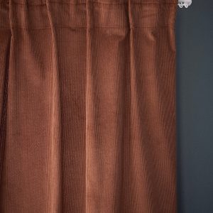 Rideau en velours côtelé à ruflettes