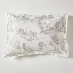Taie d'oreiller percale de coton "Esprit Toile de Jouy"