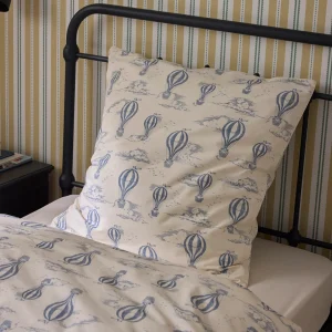 Taie d'oreiller percale de coton "Montgolfière"