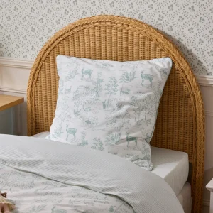 Taie d'oreiller coton "Esprit petit Jouy"