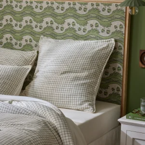 Taie d'oreiller gaze de coton "Carreaux"