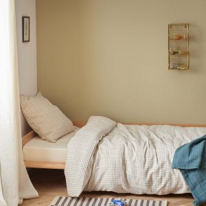 Housse de couette enfant gaze de coton "Carreaux"