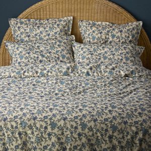 Housse de couette coton aspect lin "Aurore"