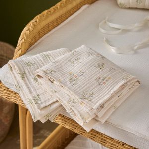 Lange gaze de coton biologique par lot de 2