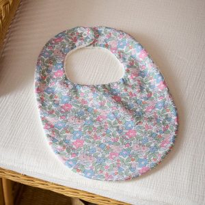 Bavoir éponge et tissu Liberty