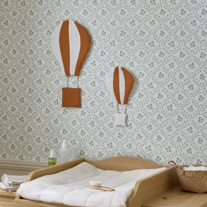 Déco murale Montgolfière en tissu par lot de 2