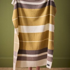 Plaid rayé laine majoritaire