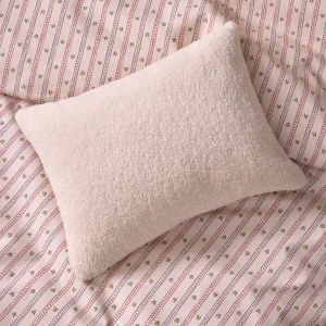 Housse de coussin sherpa et imprimé Avril