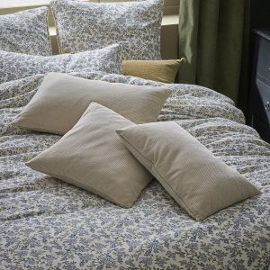 Housse de coussin en velours côtelé