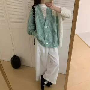 Cardigan Long Coréen Femme