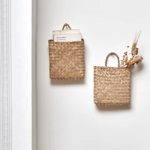 Panier à suspendre en rotin par lot de 2