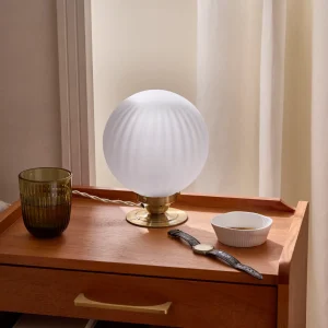 Lampe à poser Doria boule en verre
