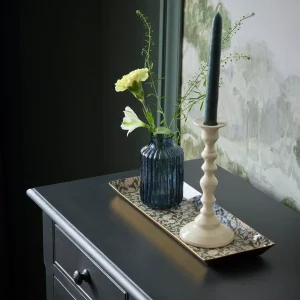 Plateau émaillé rectangle Floral