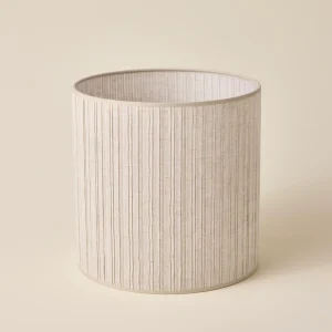 Abat-jour plissé en lin - grand modèle Victoire