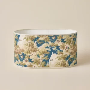 Abat-jour ovale imprimé fleuri - petit modèle Victoire
