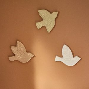 Oiseau céramique par lot de 3