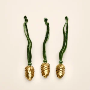 Pomme de pin à suspendre par lot de 3