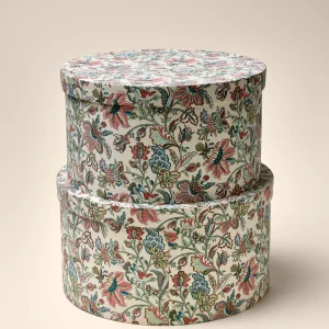 Boîte ronde en papier "Augustine" - lot de 2