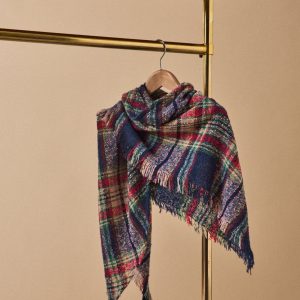 Écharpe triangle carreaux adulte