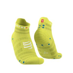 Chaussettes basses compressport jaune fluo