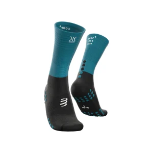 Chaussettes Compressport Mid Compression bleu noir