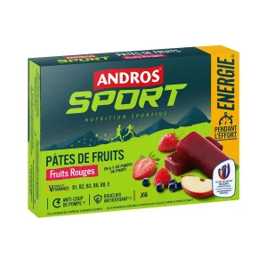 Pâte de fruits saveur Fruits rouges Andros sport 30gr X 6