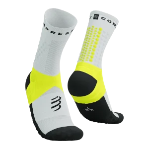 Chaussettes Compressport Ultra Trail Sock noir et jaune fluo