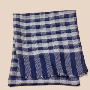 Chèche vichy lin et coton adulte