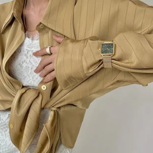 Chemise Rayée Coréenne Luxe