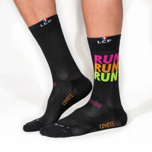 Chaussettes La Chaussette de France Running modele Coyote high Run run run noir