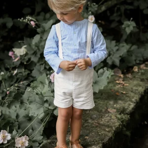 Chemise rayée en lin et coton Bébé