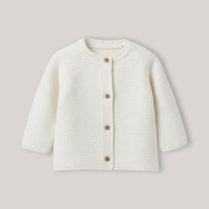 Cardigan en coton biologique et laine Bébé