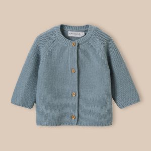 Cardigan en coton biologique et laine Bébé
