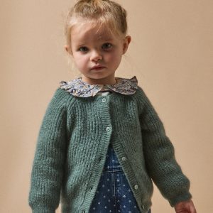 Cardigan en maille perlée Bébé laine et mohair