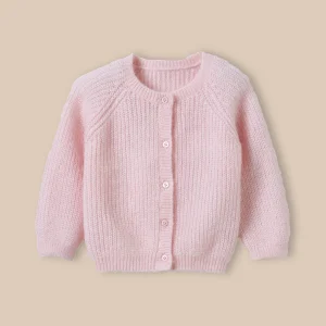Cardigan en maille perlée Bébé laine et mohair