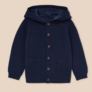 Gilet en coton biologique et laine Bébé