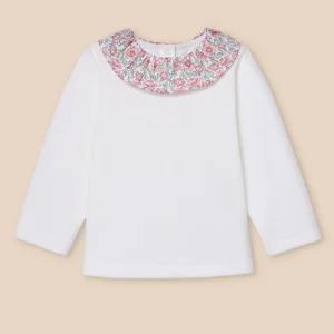T-shirt col en tissu Liberty Bébé - Coton biologique