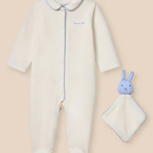 Dors-bien Bébé en velours et son doudou