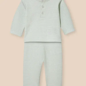 Pyjama rayé en côtes Bébé