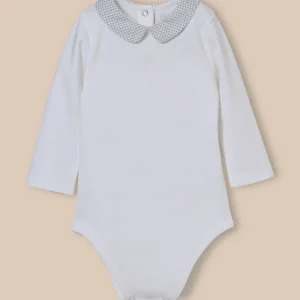 Body Bébé col à carreaux - Coton biologique