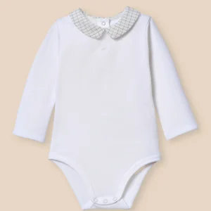 Body Bébé col à carreaux - Coton biologique