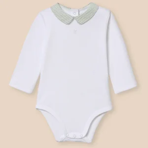 Body Bébé col à carreaux - Coton biologique