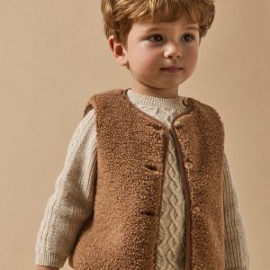 Veste sans manches en sherpa Bébé