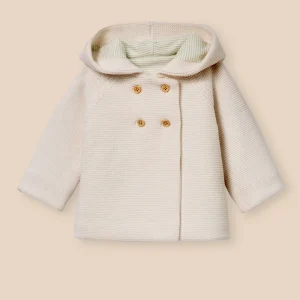 Gilet doublé bébé en coton et laine