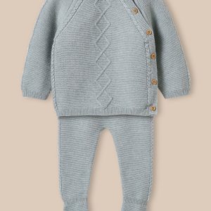 Ensemble naissance - Coton biologique et laine