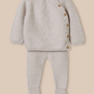 Ensemble naissance - Coton biologique et laine