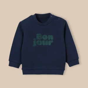 Sweat "bonjour" bébé - Coton biologique