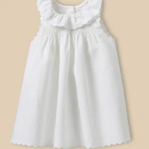 Robe lin et coton Bébé Camille - Collection fêtes et mariages